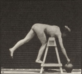 Plate 203 Bending over a trestle with a water jar — figure reference